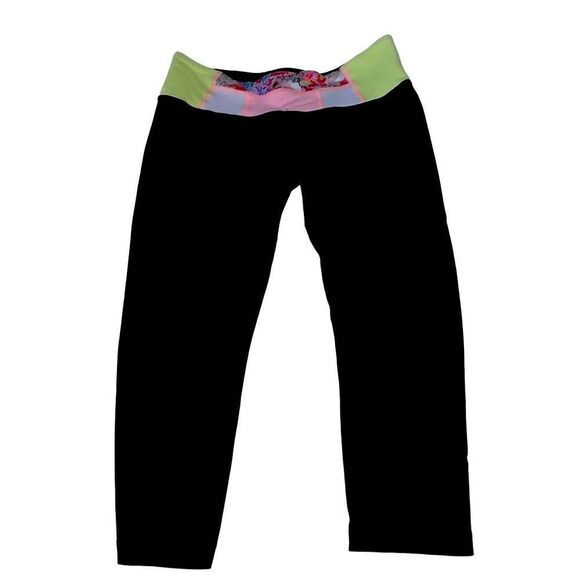Lululemon Patchwork Waist Crop Legging - Picture 1 of 10